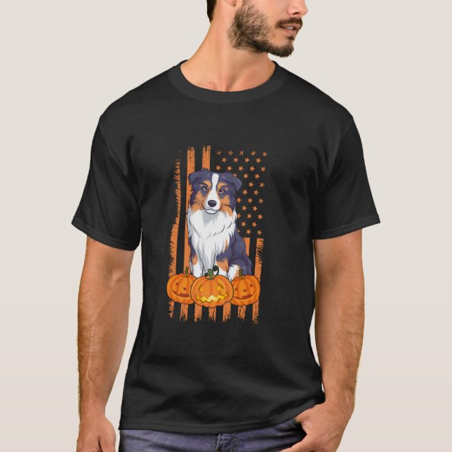 T-shirt Drapeau australien Hallowe Patriotique (Devant)