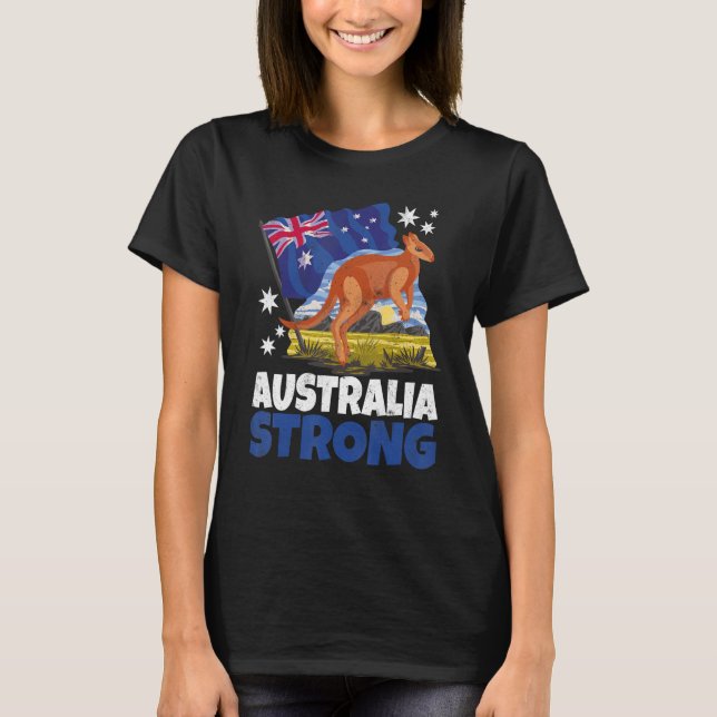 T-shirt Drapeau australien patriotique Kangaroo Australie  (Devant)