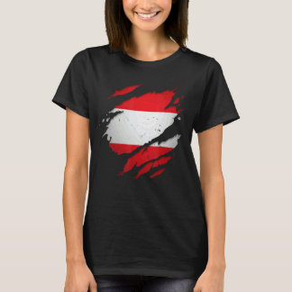 T-shirt Drapeau autrichien déchiré fier