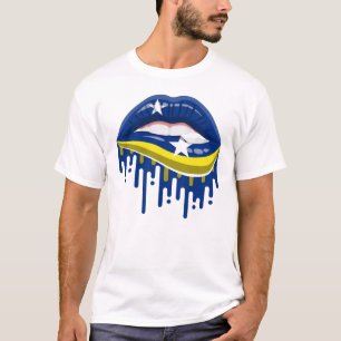 T-shirt Drapeau aux lèvres de Curaçao