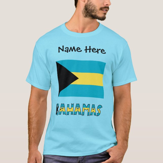 T-shirt Drapeau bahaméen et Bahamas Personnalisé (Devant)