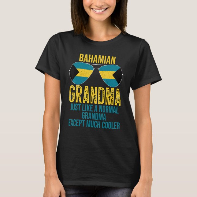 T-shirt Drapeau bahaméen Grandma Bahamas Lunettes de solei (Devant)