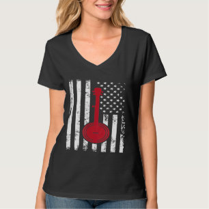 T-shirt Drapeau Banjo Usa America Vintage