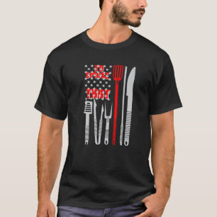 T-shirt Drapeau barbecue Je fumerais ce papa patriotique G