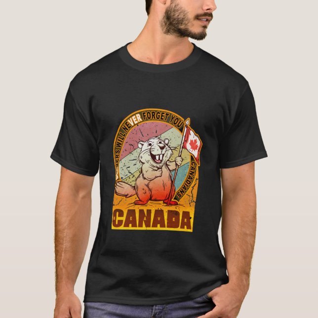 T-shirt Drapeau Beaver Canada (Devant)