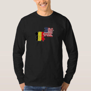 T-shirt Drapeau belge américain Belgique États-Unis