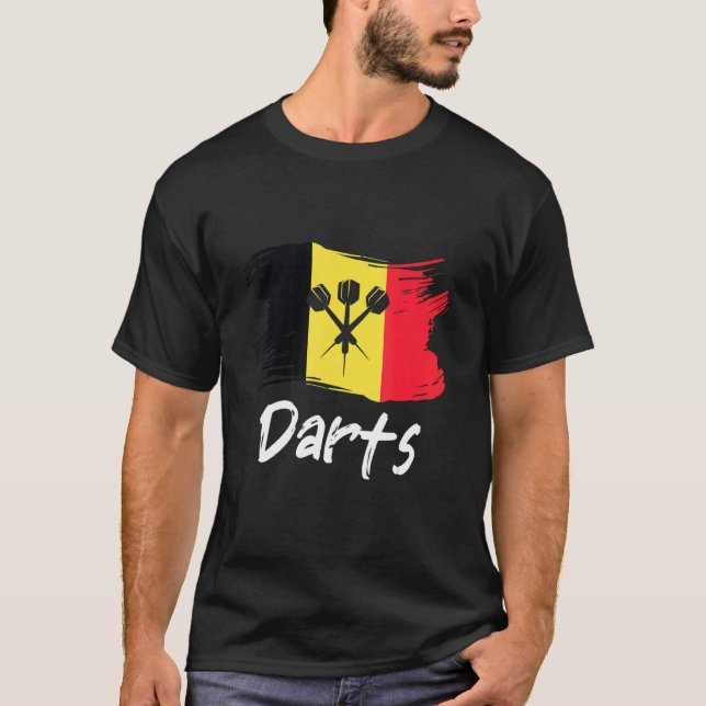 T-shirt Drapeau belge fléchettes Belgique Pays D (Devant)