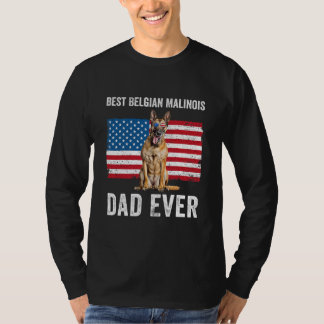 T-shirt Drapeau belge Malinois père américain Belgique