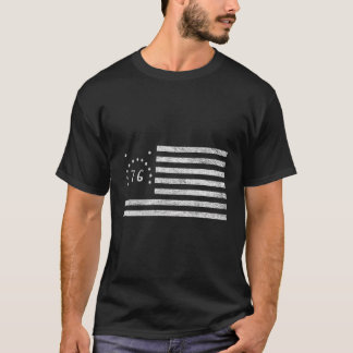 T-shirt Drapeau Bennington Drapeau Américain Étoiles Et Ba
