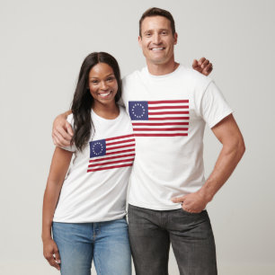 T-shirt Drapeau Betsy Ross 13 étoiles Drapeau américain 17