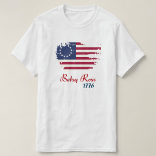 T-shirt Drapeau Betsy Ross 1776 13 Étoiles Drapeau américa
