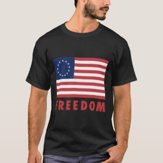 T-shirt Drapeau Betsy Ross Vieux Gloire 13 étoiles Drapeau