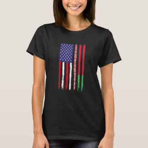 T-shirt Drapeau biélorusse à moitié américain Bela patriot