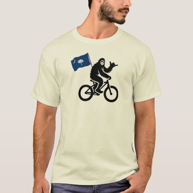 T-shirt Drapeau Bigfoot Cyclisme Caroline du Sud (Devant)