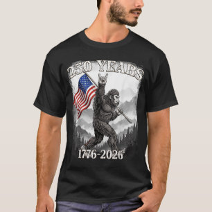 T-shirt Drapeau Bigfoot Patriotique Américain 250 Ans 1776
