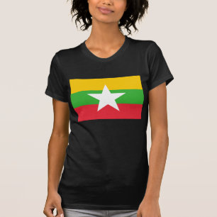 T-shirt Drapeau birman ; Myanmar