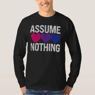 T-shirt Drapeau Bisexuel Bi Pride Supposons Rien 1