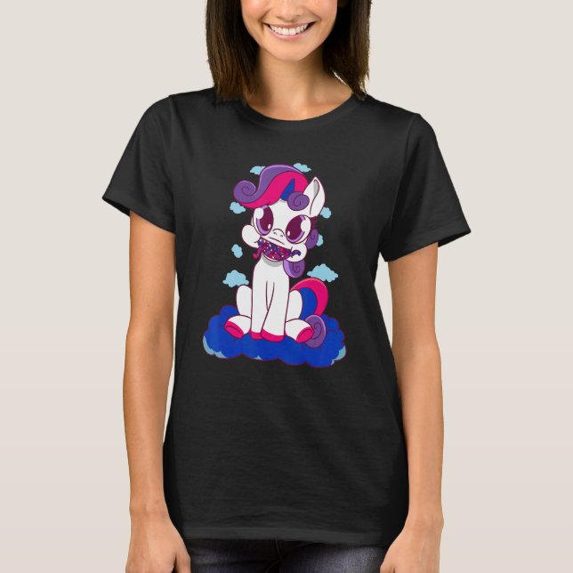 T-shirt Drapeau bisexuel de dragon LGBT Bi Pride B (Devant)