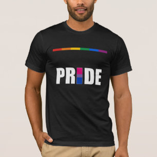 T-SHIRT DRAPEAU BISEXUEL DE MOT DE FIERTÉ