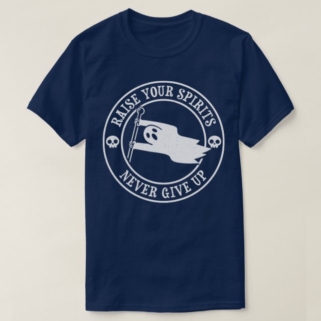 T-shirt Drapeau blanc Levez vos esprits N'abandonnez jamai (Design devant)