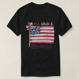 T-shirt Drapeau blanc rouge et bleuets Tee