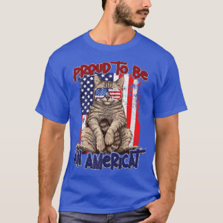 T-shirt Drapeau Bleached États-Unis Chat 4ème De Julien Fi