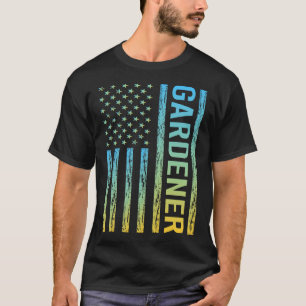 T-shirt Drapeau bleu jaune USA - Gardener