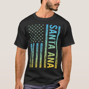 T-shirt Drapeau bleu jaune USA - Père Noël Ana