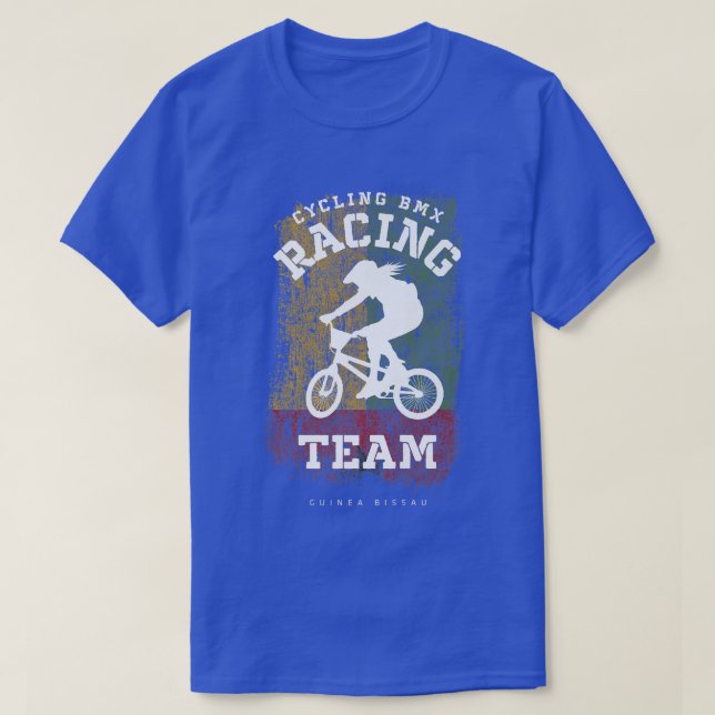 T-shirt Drapeau BMX Femmes Guinée Bissau Vélo vélo (Design devant)