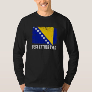 T-shirt Drapeau Bosnie-Herzégovine Meilleur Père Jamais Fa