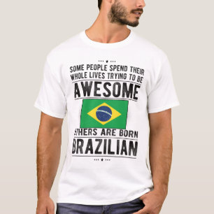 T-shirt Drapeau Brésil Patrimoine Brésil Racines brésil