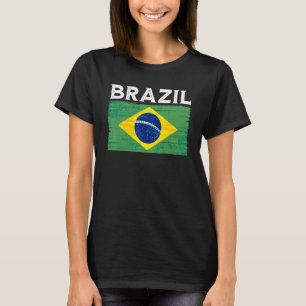 T-shirt Drapeau Brésil Vintage