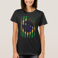 Drapeau Brésilien Américain Racines Brésil Ame Bré
