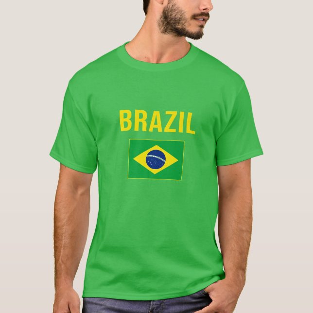 T-shirt Drapeau brésilien de football (Devant)