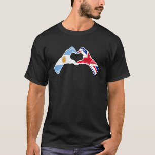 T-shirt Drapeau britannique argentin - Argentine Royaume-U