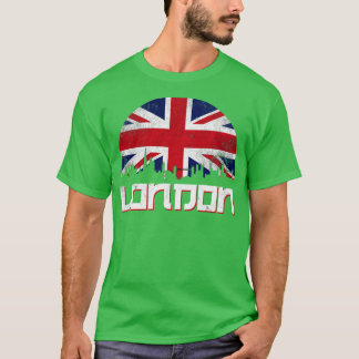 T-shirt Drapeau britannique de Londres Skyline