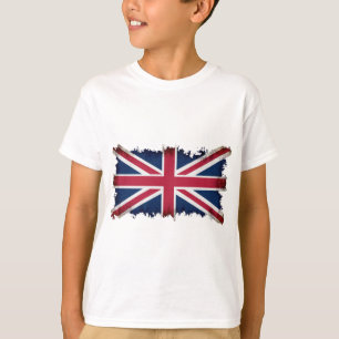 T-shirt Drapeau britannique, Union Jack, Grunge patriotiqu