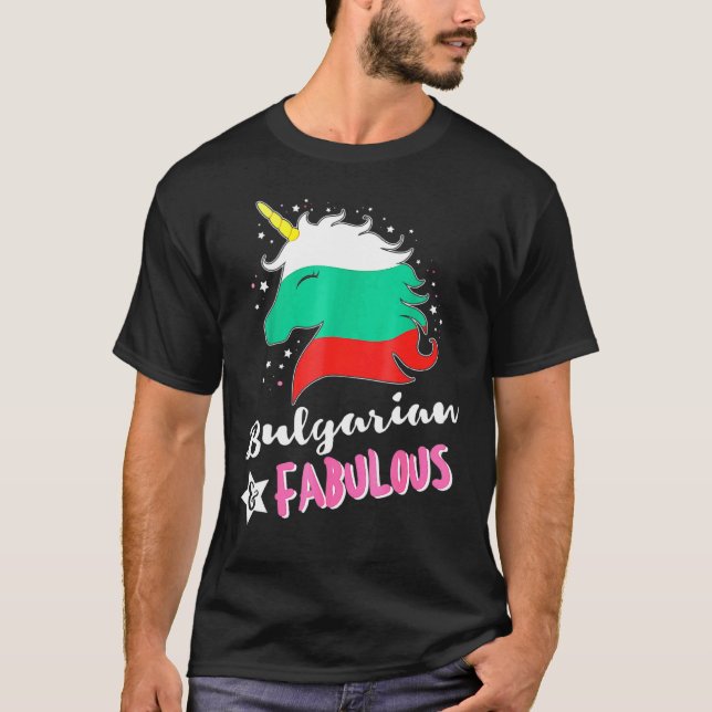 T-shirt Drapeau bulgare Unicorne Bulgarie (Devant)