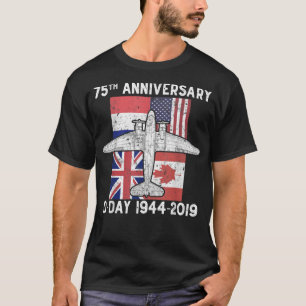 T-shirt Drapeau C-47 du jour J Normandie débarquant 75e an