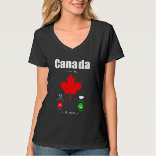 T-shirt Drapeau Cadeau Canada Varsity Canadien Toronto Rét