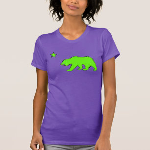 T-shirt Drapeau californien néon vert