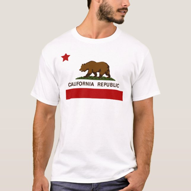 T-shirt Drapeau californien Patriotique (Devant)