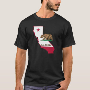 T-shirt Drapeau californien Silhouette