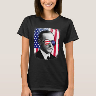 T-shirt Drapeau Calvin Coolidge Us 4 juillet