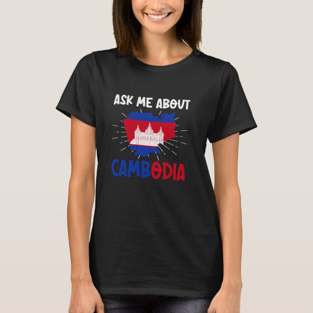 T-shirt Drapeau cambodgien (Devant)