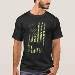 T-shirt Drapeau Caméléon Vache Animal Patriotique