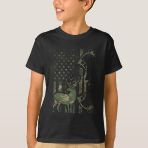 T-shirt Drapeau Camo Américain Chasse Buck Hommes Résurve