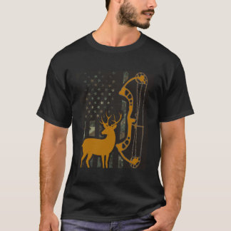 T-shirt Drapeau Camo Américain Chasse De Chasse De Chasse