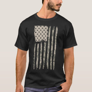 T-shirt Drapeau Camouflage américain Désert Camo USA Drape