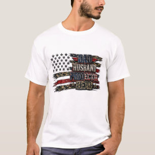T-shirt Drapeau camouflage Fête des Pères, Papa, Protecteu